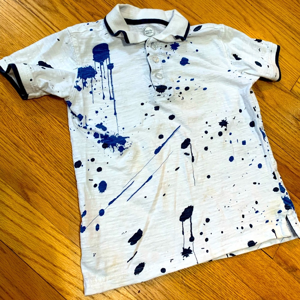 Wonder Nation Blue Splatter T-Shirt